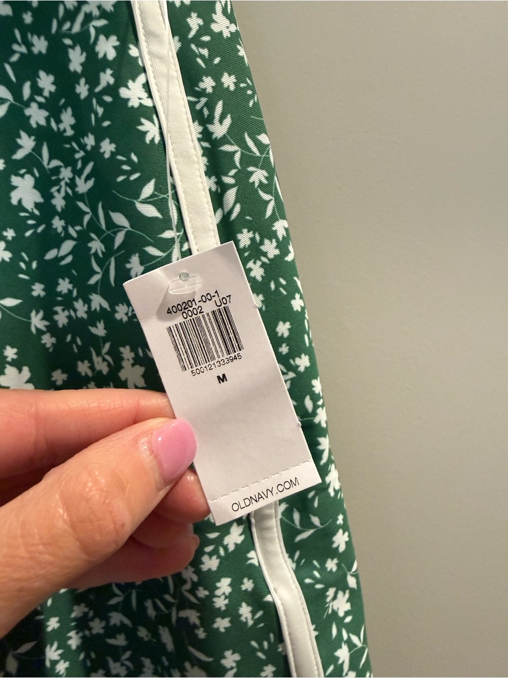 Old Navy Green Floral Mini Skirt with White Trim - Picture 2 of 4